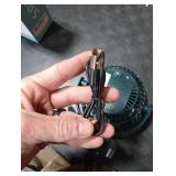 BLBS Rechargeable Camping Fan - 65H 12000mAh With Output Ports, Hanging Hook, 360 Head Rotation for Tents, Camp, Green