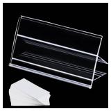 Wood Shelf Label Holder Plastic Price Tag Holder Supermarket Retail Sign PVC Clear Shelf Label Holder Perfect Fits 18 mm Wooden Shelving.