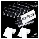 Wood Shelf Label Holder Plastic Price Tag Holder Supermarket Retail Sign PVC Clear Shelf Label Holder Perfect Fits 18 mm Wooden Shelving.