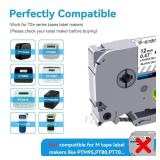 Womiten 4PK Tz Tape 12mm 0.47 Laminated Clear TZe-131 TZe131 Compatible for Brother Label Maker Tape 12mm 0.47 Clear TZ-131 1/2 inch x 26.2 ft, for P Touch PTD210 PTD200 PT-D220 PTH100 PTH110 1 OPENED