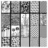 20 Pcs Embossing Folders for Card Making, DIY Craft Template Embossing Stencil Plastic Paper Card Decorating Mold Folder for Scrapbook Photo Album DIY Craft Making, 5.9 x 4.1 Inch (Vintage)