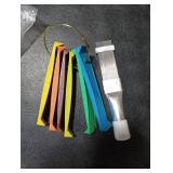 2 Pieces Different Fin Comb Condenser Fin Straightener Air Condition FCR6 Fin Comb and Stainless Steel Fin Comb Radiator Repair Tool Set for Straighten Evaporator Condenser Coils