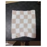 Checkered Baby Lovey Handkerchief Tan and White NO PACIFIER