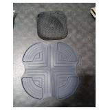 2 PCS Air Fryer Trivets Silicone and Splatter Shield for Ninja Crispi,Heat Resistant Mat for Air Fryer for Air Fryer Accessories,for Ninja Combi Accessories Kitchen Air Fryer Trivet(Dark Blue&Black)