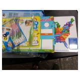 Alritz Pretend Teacher Playset, Role Pretend Play Kids School Toys Kit Include Map, Calendar, White Board Boys Girls Toys, Birthday Gift for Ages 5 6 7 8 9 10 11 12 13+