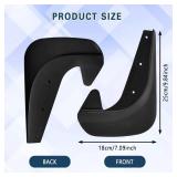 Rebvugr 4PCS Car Mud Flaps, Mud Guard, No Drilling No Tape Mudflaps All Weather Protector Mudguards, Front and Rear Side Splash Guards Vehicle Sediment Protection Auto Accessories Universal for Cars