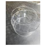 NPPLUS 2PCS Acrylic Fillable Cake Stand Cake Riser Cake Tier, Round Cylinder Display Riser Display Box, Decorative Centerpiece for Wedding Birthday Party (10 Dx4 H inch, 6 Dx4 H inch)