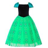 ReliParty Girls Princess Costume Dress up Green, with Accessories,150