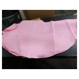 MEANMOY Pink 210 GSM Water & Stain Resistant Round Tablecloth for Circle Table - Solid Small 48 Inch Table Cloth Cover in Wrinkle Free Durable Washable Polyester Fabric for Wedding, Party, Banquet