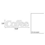 Sintosin Rustic Distressed White Coffee Sign for Tabletop for 14, Wall Hanging Farmhouse Signs for Coffee Station, Wood Signs for Home Decor Kitchen Shelf Christmas