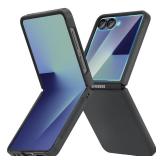 Ruky for Z Flip 7 Case, Full Body Cover Anti-Scratches Shockproof Hard PC Ultra-Thin, Support Wireless Charging Protective Phone Cover for Samsung Galaxy Z Flip 7, Black