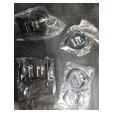 Hicarer 4 Pcs Car Rearview Mirror Hanging Ornament Picture Photo Keychain Frame Metal Locket with 4 Pcs Wax Rope