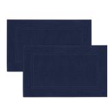 Tens Towels Pack of 2 Bath Mats 100% Cotton, 20 x 32 Inches, Super Absorbent, Hotel Quality Premium Floor Towels, Luxurious, Soft & Quick Dry, Not a Bathroom Rug, Navy