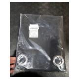 NICETOWN Pitch Black Solid Thermal Insulated Grommet Blackout Curtains/Drapes for Bedroom Window (2 Panels, 42 inches Wide by 63 inches Long, Black)