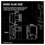 EZDIY-FAB PCIe 5.1 Adapter - 600W 12+4pin,16pin 12VHPWR GPU Power Connector,12V-2x6 GPU Adapter,90 Degree Right Angle - Compatible with RTX 3090Ti, 4070Ti, 4080, 4090 GPU - RVS Type, White, 1 Pack