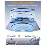 Xitufine Designed for iPhone 17 Pro Max Case, with 360° Magnetic Stand [Compatible with MagSafe] [Military Drop Protection] Shockproof Translucent Matte Case for 17 Pro Max 6.9, Deep Blue