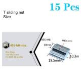 15pcs 4545 Series Sliding T Nuts Metric M6 Thread Slide in Hammer Head T-Nut for Standard 10mm T-Slot Aluminum Extrusion Profile 4545 Series M6