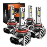 SEALIGHT S7S H11/H8/H9 9005/HB3 Light, 120000LM Brightest Bulbs, 6500K White, Easy Installation,10 Years Lifespan, Plug-N-Play, 4 Pack