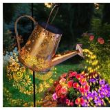 YJFWAL Solar Watering can with Lights, Unique Gifts for Mom Grandma Women Birthday, Waterproof Gardening Gifts Watering Can with Cascading Lights Outdoor Decor for Garden Patio Yard Pathway Backyard
