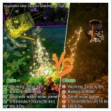 YJFWAL Solar Watering can with Lights, Unique Gifts for Mom Grandma Women Birthday, Waterproof Gardening Gifts Watering Can with Cascading Lights Outdoor Decor for Garden Patio Yard Pathway Backyard