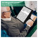 Large 5X Rechargeable Floor Magnifying Glass with Light and Stand 43 LED Floor Magnifying Lamp 2-in-1 Lighted Magnifying Floor lamp for Reading Sewing,Crafts,Painting,Close Work,DIY