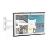 ITSHOM Wall Mount Compatible with Echo Show 15 (1st, 2nd Gen)/21, Rotate 360 Degrees, Tilt Up Down, Swivel Side to Side, Extend up to 17 from Wall(White)