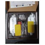 Lipshome 6 Hidden Door Hinge/Concealed Hinges,Invisible Hinges,Invisible Door Silent 180 Degree Swing Hinge 3-Way Adjustable Butt 6 x 2.5 x 1inch (Pack of 2) (White 6 inches)