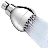 Aisoso High Pressure Shower Head 3 Inches Anti-clog Anti-leak Fixed Showerhead Chrome with Adjustable Swivel Brass Ball Joint for Relaxing and Comfortable Shower Experience