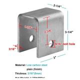 eoere 4 PCS Weld On Trailer Leaf Spring Hanger Front/Center/Rear Hanger for Double Eye Springs, Fit 1-3/4 Springs 3-1/4 Tall - 9/16 Bolt Hole