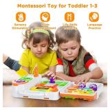 Montessori Busy Board for 1 Year Old Boy Toy, Birthday Gifts for 12-18 Month Old Boy Girl, Learning Toys for Toddlers 1-3, Toddler Gift for One Year Old Toy