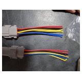 ALFOCI 2 Set 8 Pin DT Deustch Waterproof Automotive Electrical Butt Connector with 16AWG -40-105 600V Wires and Heat Shrink Tubes Connectors Kit for Car Truck Boat (F 8Pin Wiring 2Pair)