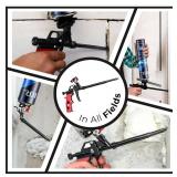 Luft Professional Expanding Foam Spray Gun (1 Insulation Guns + 9 Extenders) PU Insulating Applicator Heavy Duty Metal Body Dispensing Foam Gun Suitable for Caulking, Filling, Sealing (1 Pack)
