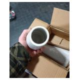 Ceramic Vase for Decor, 6 Inch+7.1 Inch White Flower Vase for Lego Flowers, Tulip and Pampas Grass, Embossed Farmhouse Vases for Centerpieces,Home Living Room Dining Table Office Decor, Arctic White