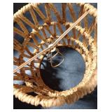 1 Pack Clip-On Chandelier Lamp Shade, Rattan Lamp Shade Small, Boho Woven Cylinder Mini Lamp Shades, Clip-on Candelabra Bulb Lamp Shades, Fit Bulbs Diameter Max 1.77inch, Length Max 3.82inch