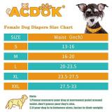 Washable Female Dog Diapers, Puppy Diapers for Dog Period Reusable Doggie Diapers, Highly Absorbent Dog Heat Panties