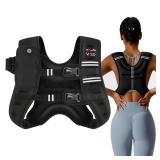 VBSD Weighted Vest Woman 12LB Weight Vest for Women Men Body Weight Vests for Walking Strength Training Running Workout Jogging Fitness Black