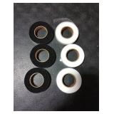 Phinus 6 Rolls Iron On Hemming Tape, 3/5 INCH x 20 Yards No Sewing Hem Tape, Fabric Adhesive Tape for Pants, Shirts, Jackets, Skirts, Socks, DIY Crafts (White and Black)