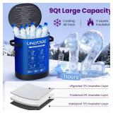 Cold Therapy Machine, Program Timer Ice Machine for Knee After Surgery, Portable Ice Therapy Machine, Compression Pad for Ankle, Arm Joints, Sports Injuries, Cryotherapy Pain Relief, Blue