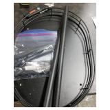 Small Modern Oval Side Table with Storage,2-Tier Side Tables Living Room,Sturdy Nightstand for Small Space - Living Room, Bedroom, Bathroom, Nursery, 1 PC,Black