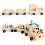 RZYLKA for Tonies Box Organizer Storage Shelf, Magnetic Floating Shelves for Toniebox 1/2 Player Tonies Figures Characters for Children, Display Collection 20~30 Characters - Train