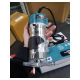 TwoWin Router Tool, 110V 800W Compact Wood Router Tool for Woodworking, Electric Hand Trimmer 1/4 Collets Palm Wood Router Tools Laminate Trimmer + Tungsten Carbide Router Bits 15-Piece Set