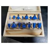 TwoWin Router Tool, 110V 800W Compact Wood Router Tool for Woodworking, Electric Hand Trimmer 1/4 Collets Palm Wood Router Tools Laminate Trimmer + Tungsten Carbide Router Bits 15-Piece Set