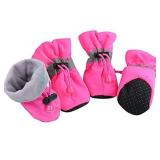 Soft Small Dog Shoes, Puppy Lightweight Shoes for Summer & Winter, Non Skid Kitten Booties for Walking Pink Size 5