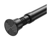 Small Tension Rod 16-38inch Black Tension Curtain Rod No Drilling Spring Rods for Windows Short Tension Rod Adjustable Curtain Rod for Windows,Door,Closet,Kitchen
