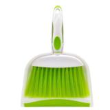 BSMstone Mini Broom and Dustpan Set-Mini Whisk Set for Desk, Housekeeping, Office, Kitchen, Pet Nest, etc.,Daily Cleaning Necessity Plastic Mini Dustpan Set (Green)