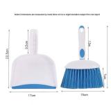 BSMstone Mini Broom and Dustpan Set-Mini Whisk Set for Desk, Housekeeping, Office, Kitchen, Pet Nest, etc.,Daily Cleaning Necessity Plastic Mini Dustpan Set (Green)