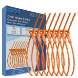 8 Pack 25inch Drain Snake Clog Remover, Drain Hair Remover, Sink Snake Drain Auger Cleaner Tool For Bath Tub, Toilet, Kitchen Sink, Sewer