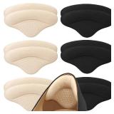 2 Pairs Heel Pads Heel Grips Liner for Loose Shoes, Heel Cushion Pads Heel Inserts for Shoe Too Big Men Women- Ultra Soothing Heel Protectors for Heel Pain, Heel Slipping, Blisters, Friction