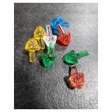 Vintage Ceramic Christmas Tree Replacement Bulbs - 140Pcs Medium Light Bulbs Ornaments and 3Pcs Topper Stars