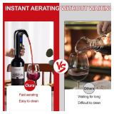 2026 Valentines Day Gifts, Electric Wine Aerator, One-Touch Automatic Wine Decanter for Red & White Wine, Wine Dispenser, Wine Pourer, Wine Gifts for Wine Lovers (Black)